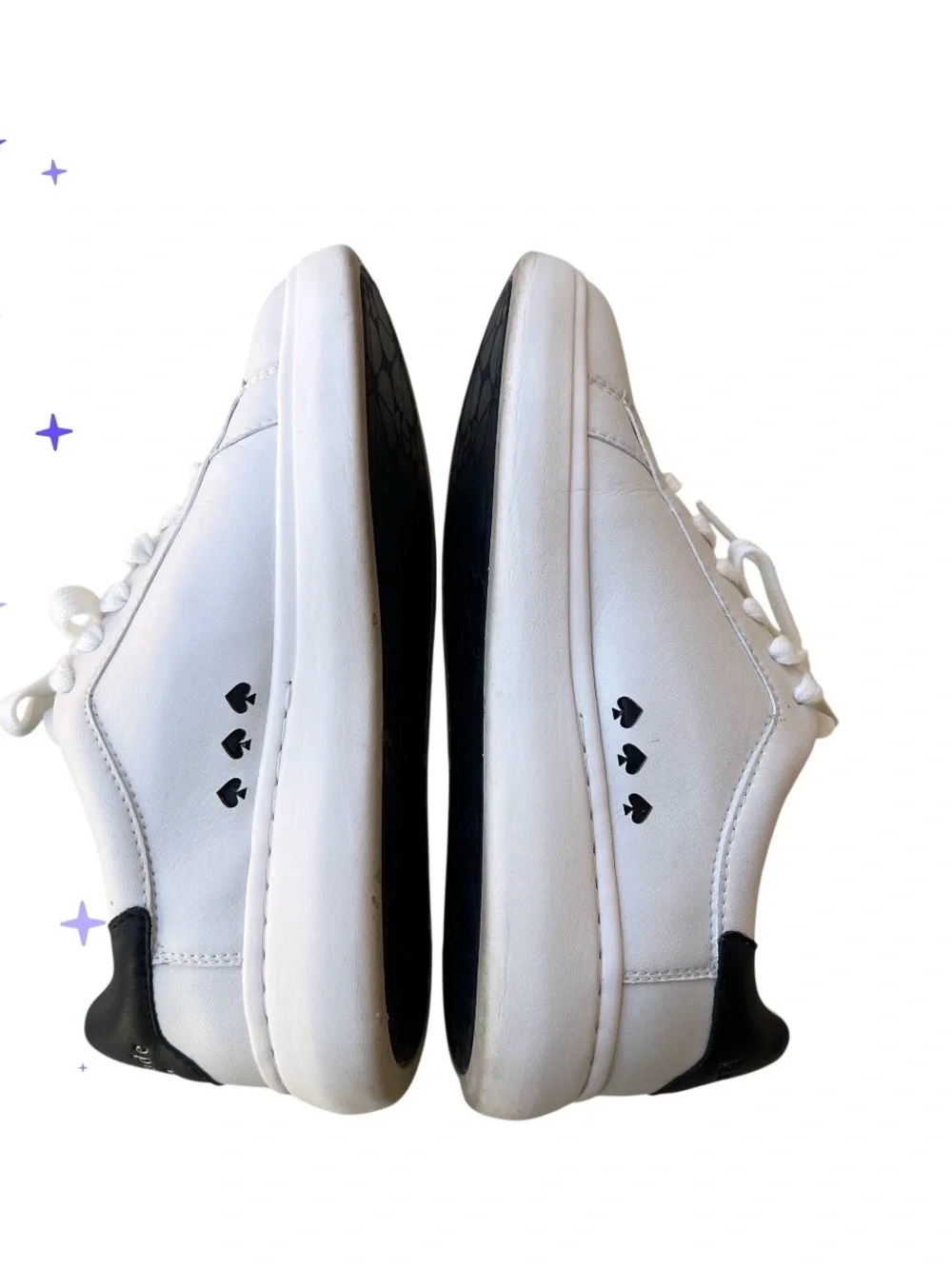 Kate Spade Lift White Leather Lace Up Sneakers 6B